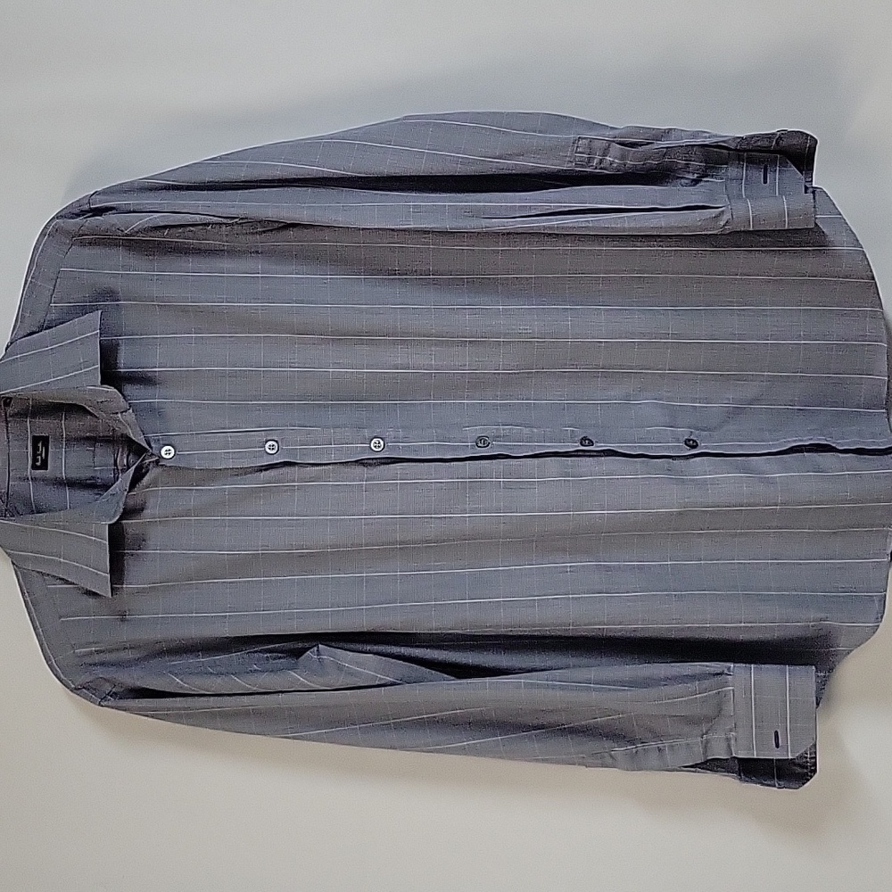 Paul Smith - London Men's Long-Sleeved Button-Down Blue Shirt, Size 16.5/39